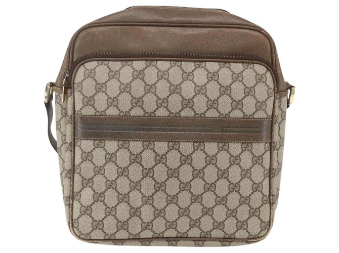 Gucci Borsa a Spalla GG Supreme PVC Beige Oro 49 003 5101 Auth BA9680 D'oro - vista 13