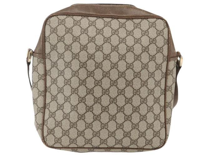 Gucci Borsa a Spalla GG Supreme PVC Beige Oro 49 003 5101 Auth BA9680 D'oro - vista 2