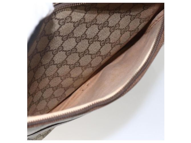 Gucci Borsa a Spalla GG Supreme PVC Beige Oro 49 003 5101 Auth BA9680 D'oro - vista 22