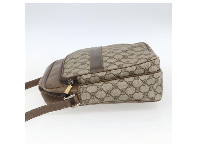 Gucci Borsa a Spalla GG Supreme PVC Beige Oro 49 003 5101 Auth BA9680 D'oro - vista 3