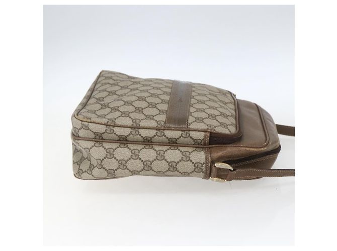Gucci Borsa a Spalla GG Supreme PVC Beige Oro 49 003 5101 Auth BA9680 D'oro - vista 4