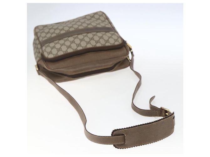 Gucci Borsa a Spalla GG Supreme PVC Beige Oro 49 003 5101 Auth BA9680 D'oro - vista 7