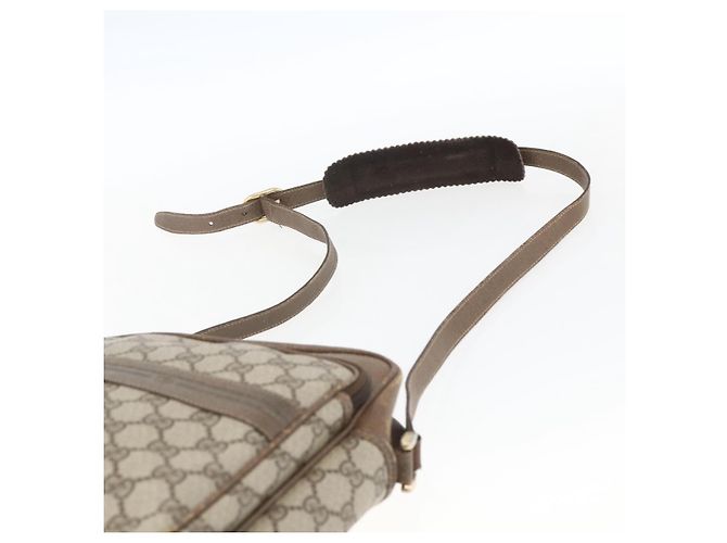 Gucci Borsa a Spalla GG Supreme PVC Beige Oro 49 003 5101 Auth BA9680 D'oro - vista 8