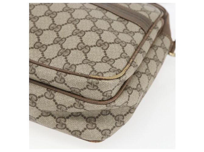 Gucci Borsa a Spalla GG Supreme PVC Beige Oro 49 003 5101 Auth BA9680 D'oro - vista 9