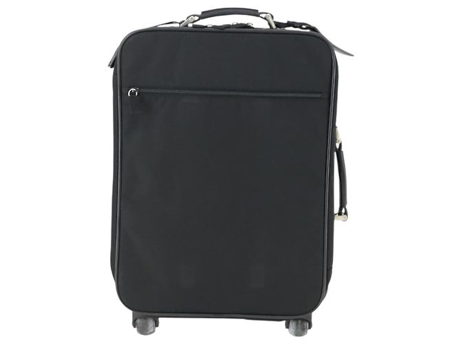 PRADA Funda Maleta Nylon Negro Plata Auth bs32712 - vista 2