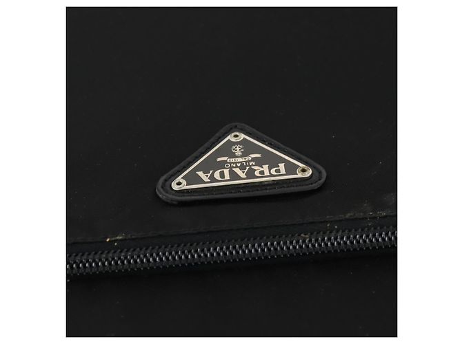 PRADA Funda Maleta Nylon Negro Plata Auth bs32712 - vista 23