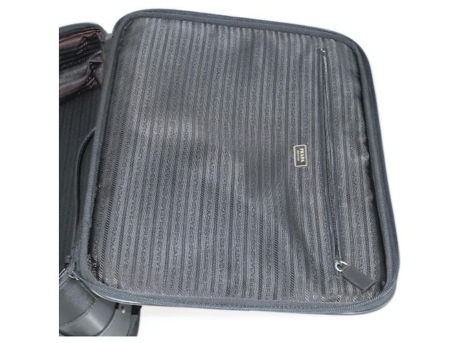 PRADA Funda Maleta Nylon Negro Plata Auth bs32712 - vista 25