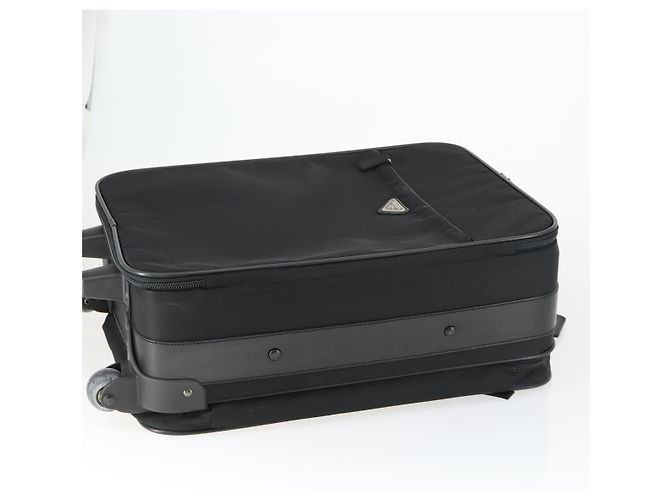 PRADA Funda Maleta Nylon Negro Plata Auth bs32712 - vista 5
