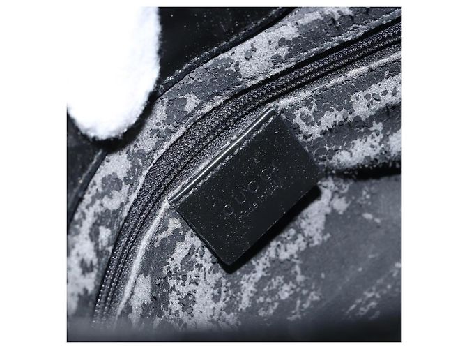 Bamboo Borsa a mano GUCCI in bambù Pelle lucida Argento Nero 001 1998 3008 Auth bs32983 - vista 10