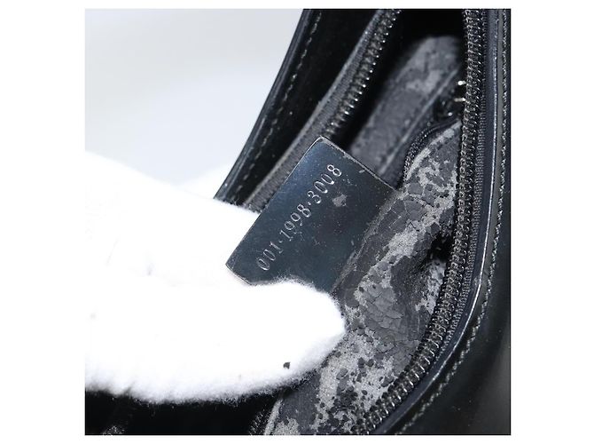 Bamboo Borsa a mano GUCCI in bambù Pelle lucida Argento Nero 001 1998 3008 Auth bs32983 - vista 12