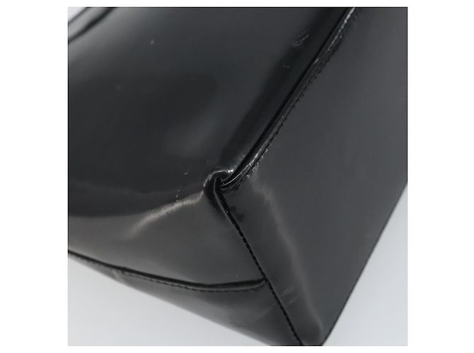 Bamboo Borsa a mano GUCCI in bambù Pelle lucida Argento Nero 001 1998 3008 Auth bs32983 - vista 17