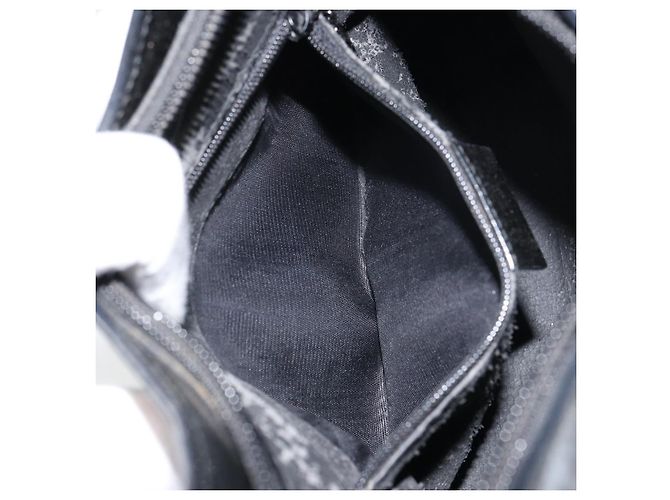 Bamboo Borsa a mano GUCCI in bambù Pelle lucida Argento Nero 001 1998 3008 Auth bs32983 - vista 21