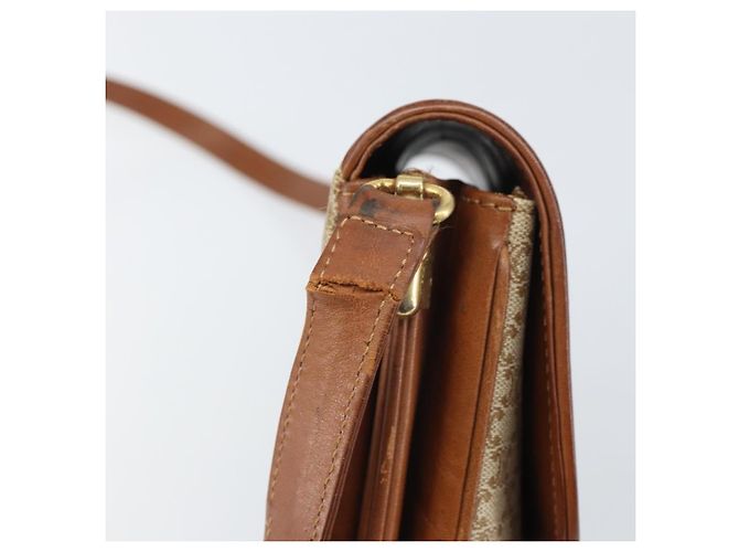 Céline Borsa a Spalla in Tela Macadam CELINE PVC Beige Oro Auth bs32974 D'oro - vista 10
