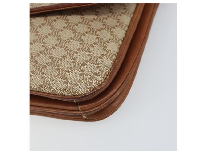 Céline Borsa a Spalla in Tela Macadam CELINE PVC Beige Oro Auth bs32974 D'oro - vista 14