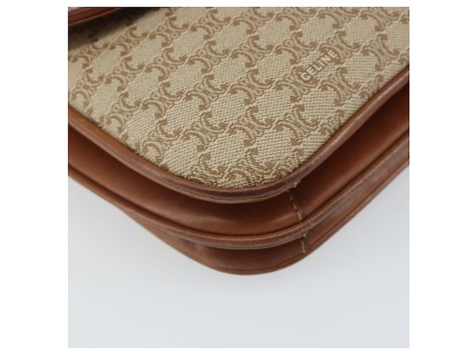 Céline Borsa a Spalla in Tela Macadam CELINE PVC Beige Oro Auth bs32974 D'oro - vista 15