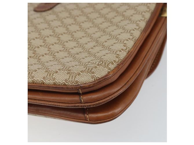 Céline Borsa a Spalla in Tela Macadam CELINE PVC Beige Oro Auth bs32974 D'oro - vista 16