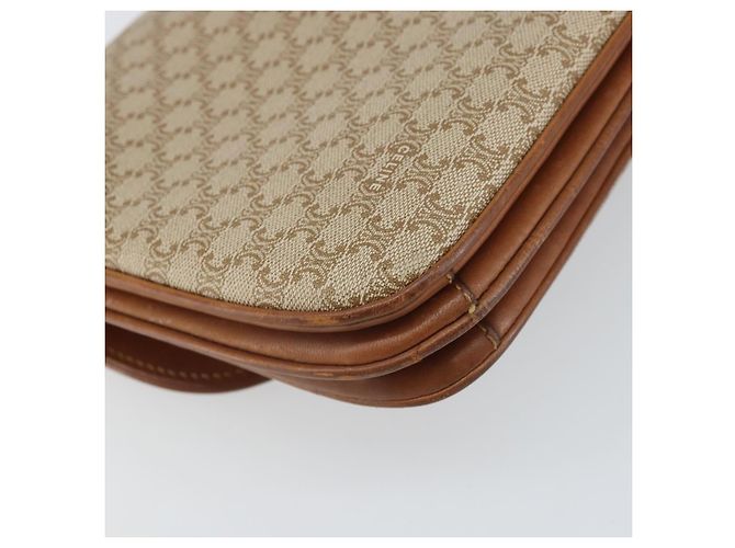 Céline Borsa a Spalla in Tela Macadam CELINE PVC Beige Oro Auth bs32974 D'oro - vista 17
