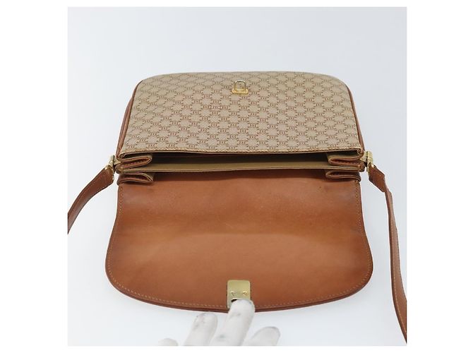 Céline Borsa a Spalla in Tela Macadam CELINE PVC Beige Oro Auth bs32974 D'oro - vista 19