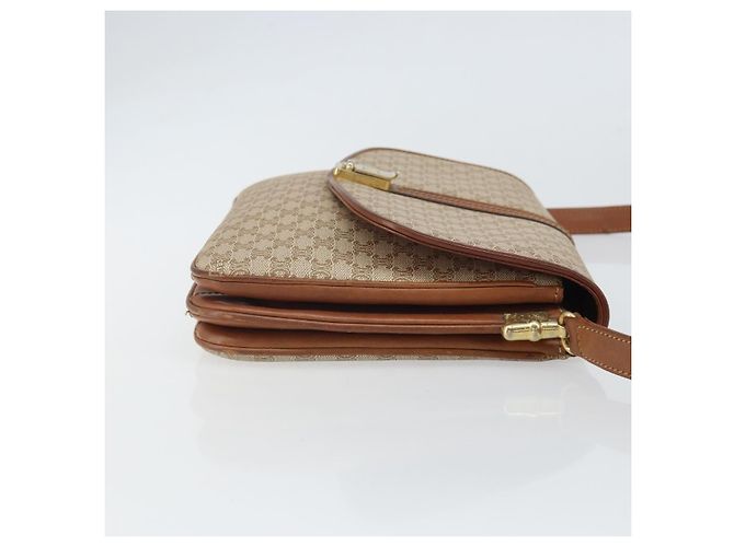 Céline Borsa a Spalla in Tela Macadam CELINE PVC Beige Oro Auth bs32974 D'oro - vista 3
