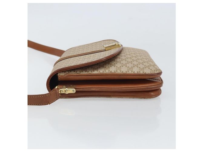Céline Borsa a Spalla in Tela Macadam CELINE PVC Beige Oro Auth bs32974 D'oro - vista 4
