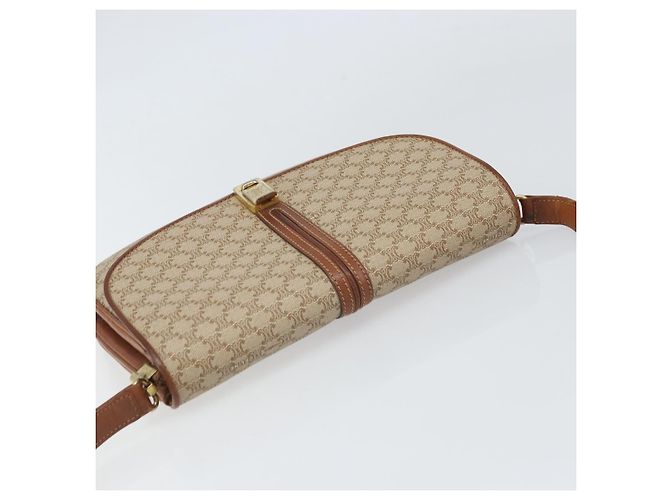 Céline Borsa a Spalla in Tela Macadam CELINE PVC Beige Oro Auth bs32974 D'oro - vista 6