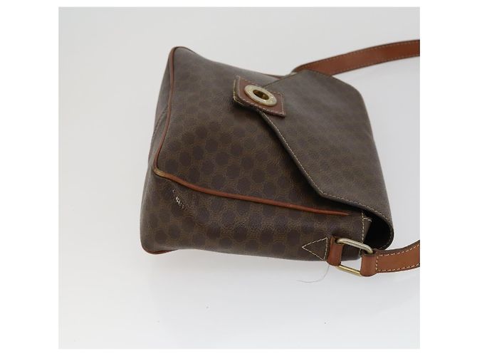 Céline Borsa in tela Macadam Celine C Macadam in PVC 4 pezzi marrone navy Auth fm5067 Blu navy - vista 10