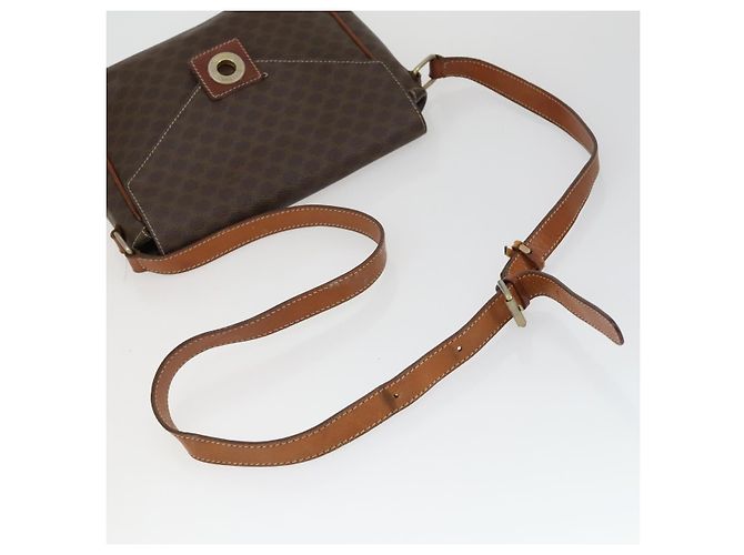Céline Borsa in tela Macadam Celine C Macadam in PVC 4 pezzi marrone navy Auth fm5067 Blu navy - vista 11