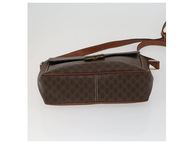 Céline Borsa in tela Macadam Celine C Macadam in PVC 4 pezzi marrone navy Auth fm5067 Blu navy - vista 12