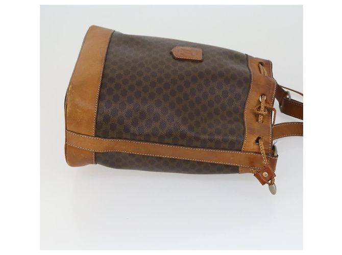 Céline Borsa in tela Macadam Celine C Macadam in PVC 4 pezzi marrone navy Auth fm5067 Blu navy - vista 16