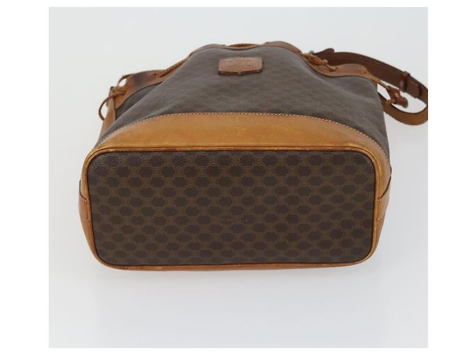 Céline Borsa in tela Macadam Celine C Macadam in PVC 4 pezzi marrone navy Auth fm5067 Blu navy - vista 19