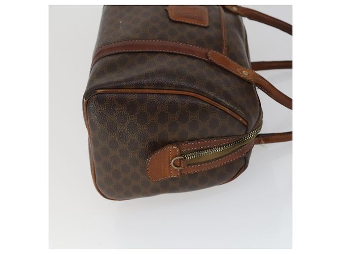 Céline Borsa in tela Macadam Celine C Macadam in PVC 4 pezzi marrone navy Auth fm5067 Blu navy - vista 4