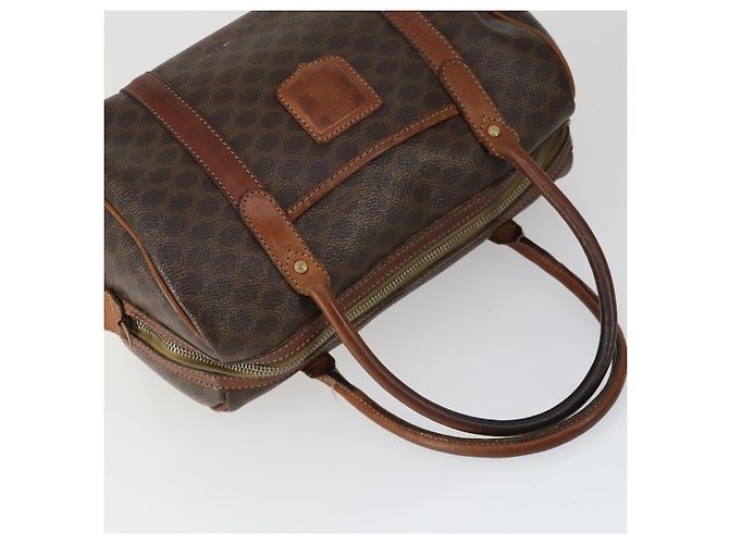 Céline Borsa in tela Macadam Celine C Macadam in PVC 4 pezzi marrone navy Auth fm5067 Blu navy - vista 5