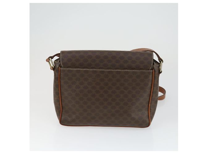 Céline Borsa in tela Macadam Celine C Macadam in PVC 4 pezzi marrone navy Auth fm5067 Blu navy - vista 9