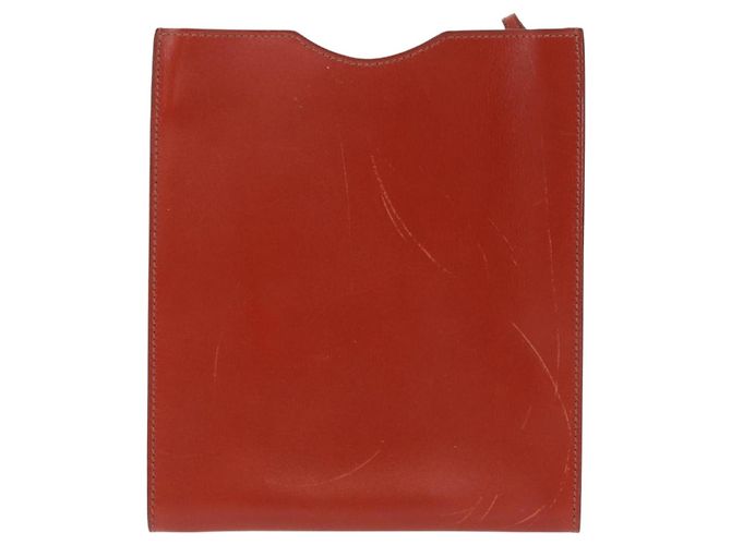 Hermès Sac à épaule HERMES en cuir rouge Auth ep12834 - vue 13