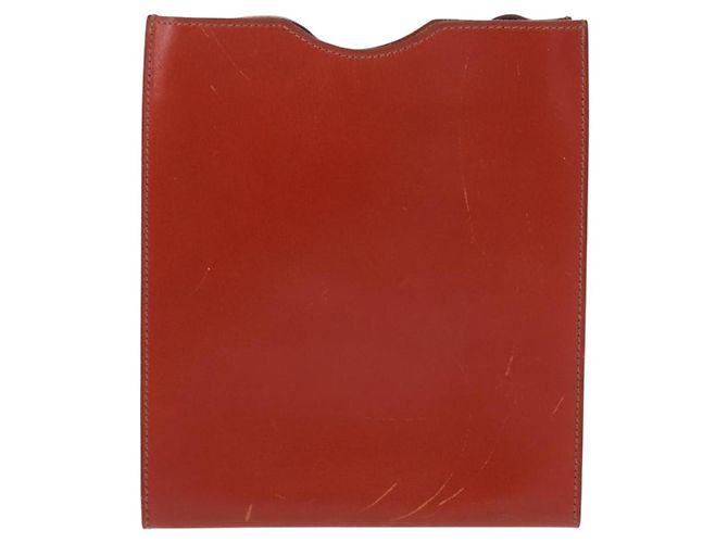 Hermès Sac à épaule HERMES en cuir rouge Auth ep12834 - vue 2