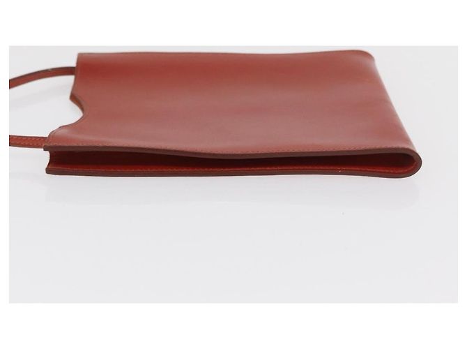 Hermès Sac à épaule HERMES en cuir rouge Auth ep12834 - vue 4