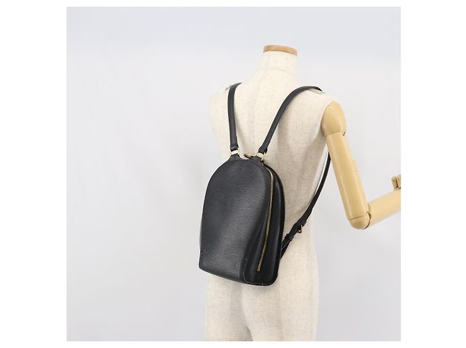 LOUIS VUITTON Zaino Epi Mabillon Nero M52232 LV Auth ep12835 - vista 24