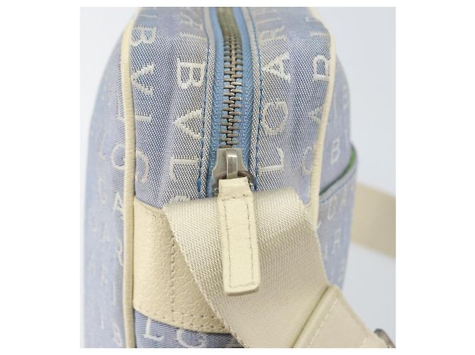 Bulgari Borsa a Spalla BVLGARI in Tela Blu Argento Auth BA10117 - vista 10