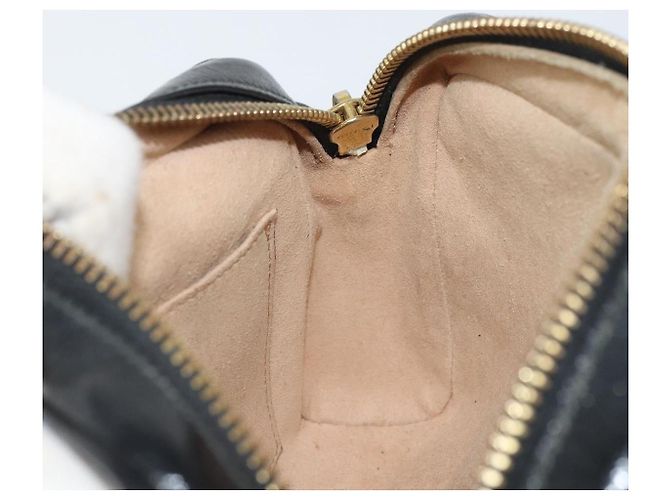 Gucci Borsa GG Marmont Web Sherry in suede nero e oro 517350 Auth 164792 D'oro - vista 19