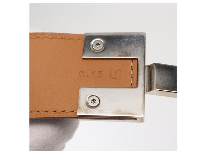 Hermès Cintura HERMES in pelle 29,5"" nera Auth 168765 Nero - vista 11