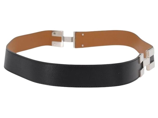 Hermès Cintura HERMES in pelle 29,5"" nera Auth 168765 Nero - vista 2