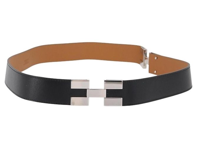 Hermès Cintura HERMES in pelle 29,5"" nera Auth 168765 Nero - vista 4