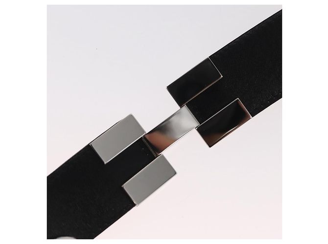 Hermès Cintura HERMES in pelle 29,5"" nera Auth 168765 Nero - vista 7