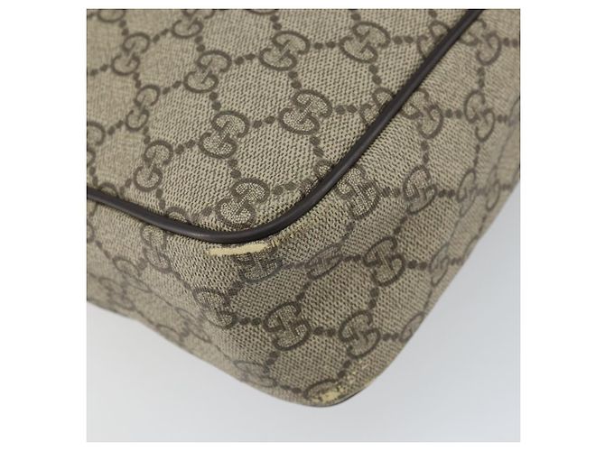Gucci Bolsa de Ombro GG Supreme PVC Bege Dourado 201448 Auth 169391 - vista 15