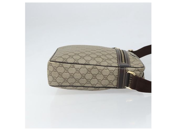 Gucci Bolsa de Ombro GG Supreme PVC Bege Dourado 201448 Auth 169391 - vista 3