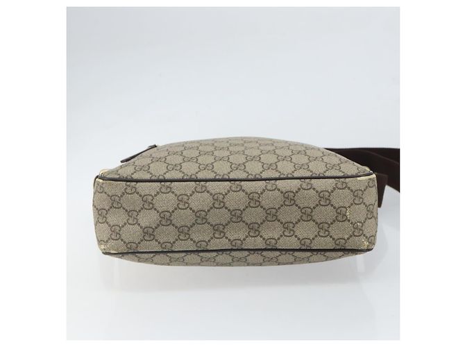 Gucci Bolsa de Ombro GG Supreme PVC Bege Dourado 201448 Auth 169391 - vista 5
