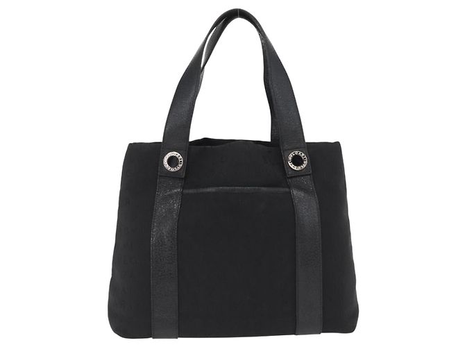 Bulgari BVLGARI Logo Mania Handtasche aus schwarzem und silbernem Canvas authentisch 168716 - Ansicht 13