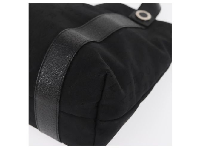 Bulgari BVLGARI Logo Mania Handtasche aus schwarzem und silbernem Canvas authentisch 168716 - Ansicht 14