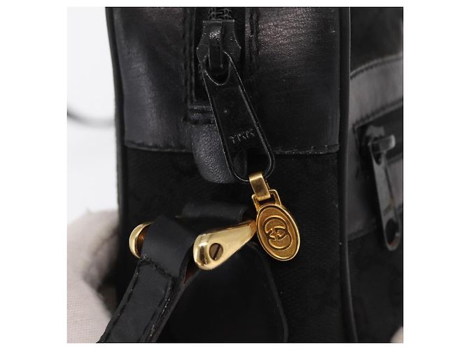 Bolso de Hombro Gucci GG Canvas Web Sherry Line Negro Dorado 010 378 Auth 169442 - vista 10