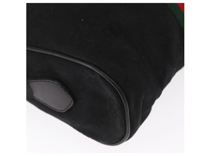 Bolso de Hombro Gucci GG Canvas Web Sherry Line Negro Dorado 010 378 Auth 169442 - vista 15